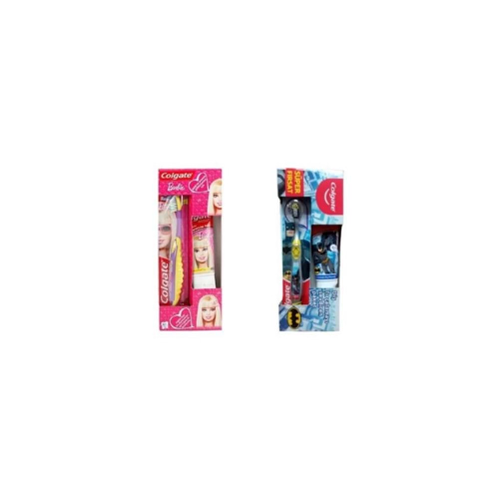 COLGATE BATMAN-BARBİE 75ML DİŞ MACUNU+DİŞ FIRÇASI