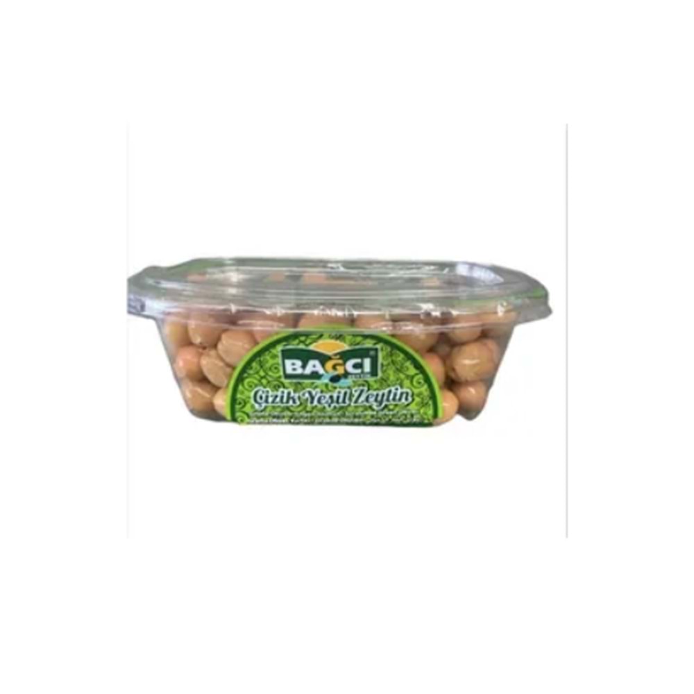 BAĞCI YEŞİL ZEYTİN ÇİZİK 400GR KASE
