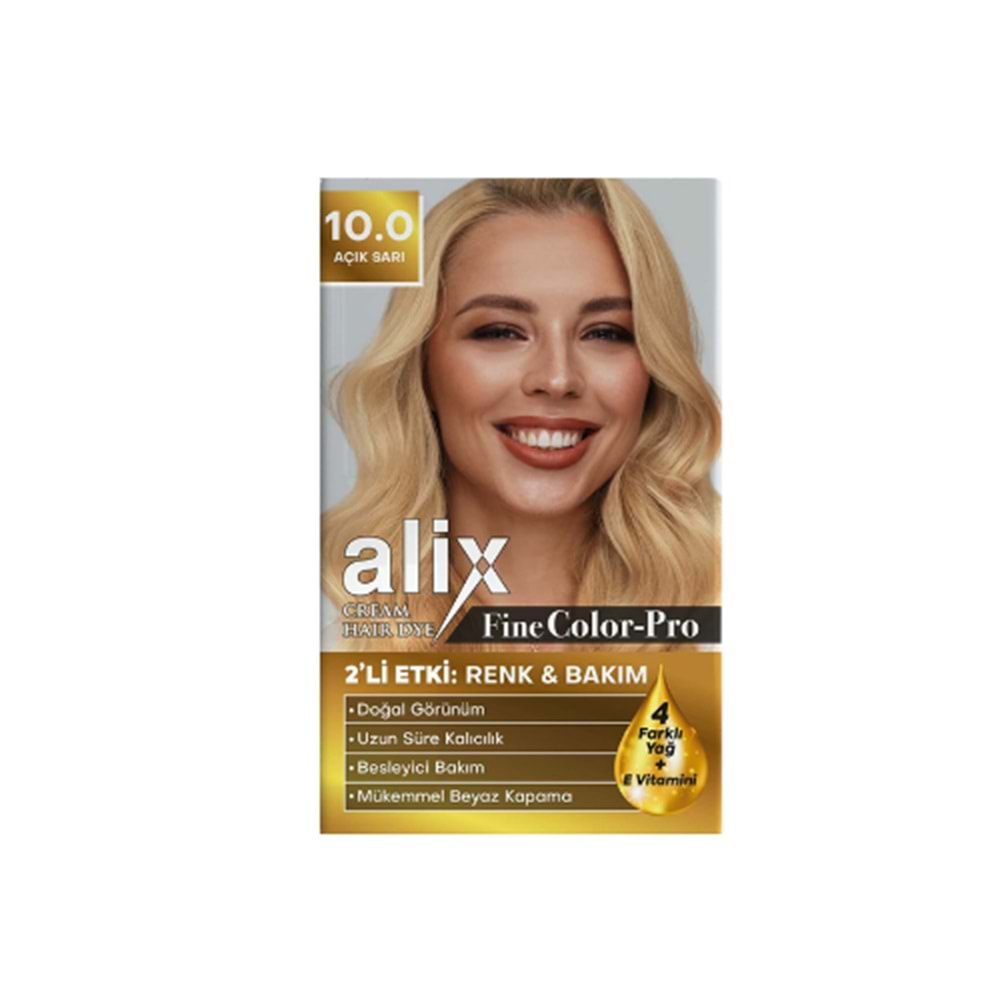 ALİX SAÇ BOYASI KİT NO 10.0