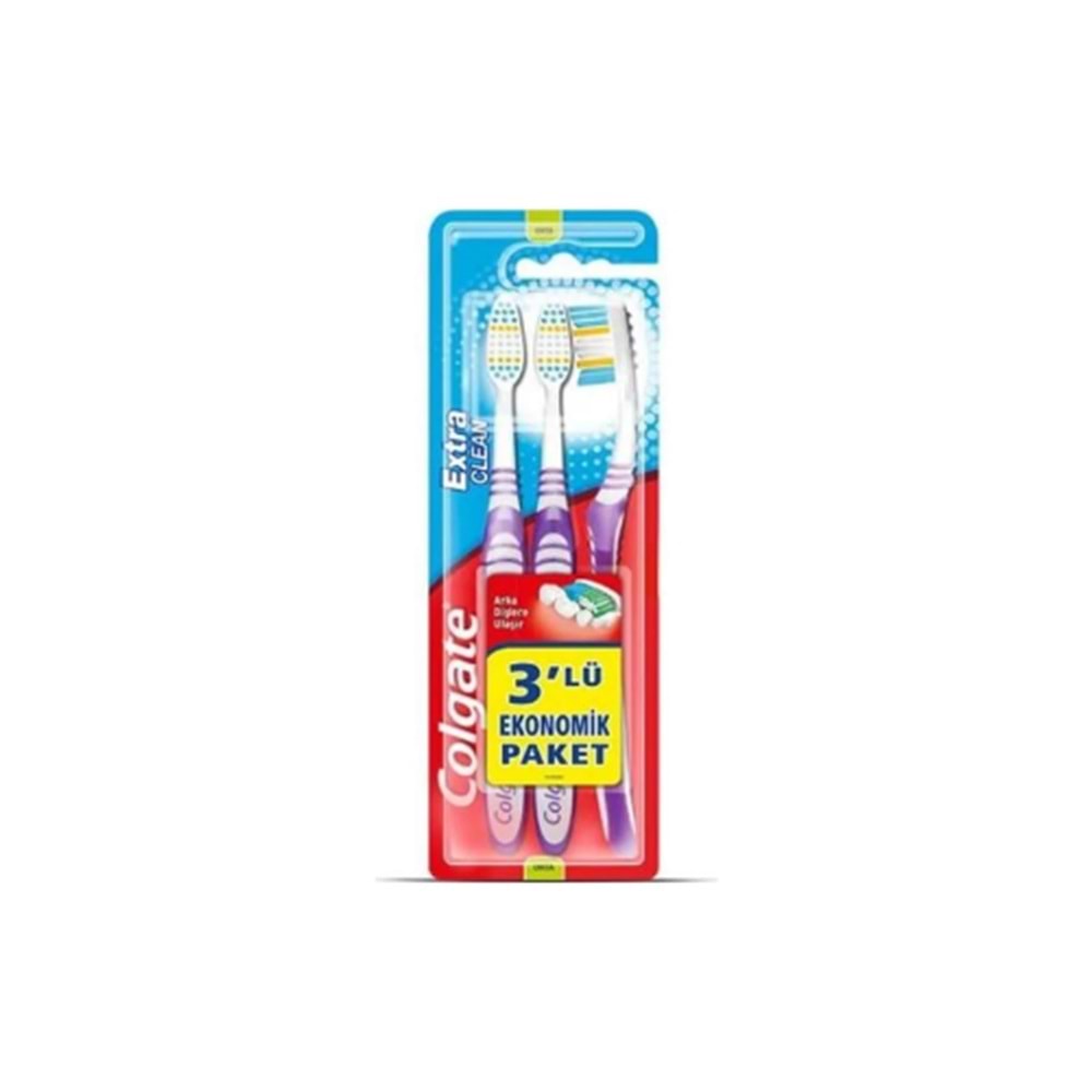 COLGATE DİŞ FIRÇ.2+1 EXTRA CLEAN (PAKET İÇİ 12 AD)