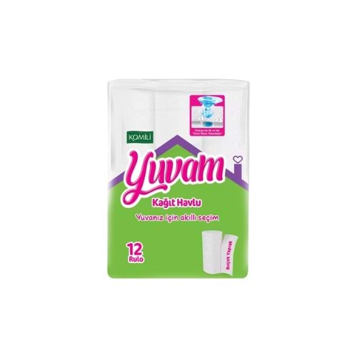 KOMİLİ YUVAM KAĞIT HAVLU 12 LI 2 KATLI (KOLİ İÇİ 4 AD)