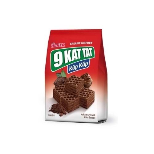 9 KAT TAT KÜP GOFRET KAKAOLU(PAKET İÇİ 10 AD)