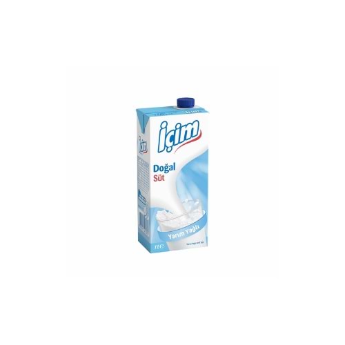 İÇİM SÜT YARIM YAĞLI 1/1 LT(KOLİ İÇİ 12 AD)