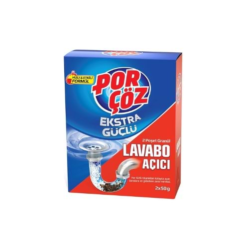 PORÇÖZ GRANÜL LAVABO AÇICI 2X50 GR(KOLİ İÇİ 24 ADET)