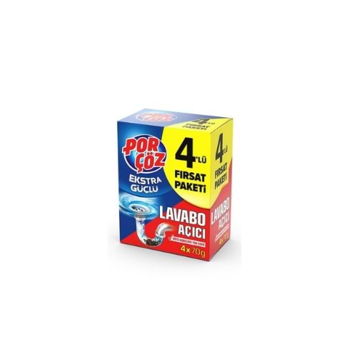 PORÇÖZ GRANÜL LAVABO AÇICI 4X50 GR(KOLİ İÇİ 12 ADET)