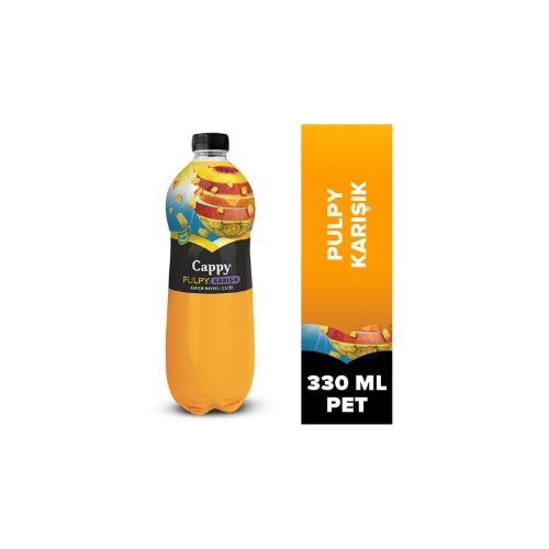 CAPPY PULPY KARIŞIK PET 330 ML (KOLİ İÇİ 12 AD)