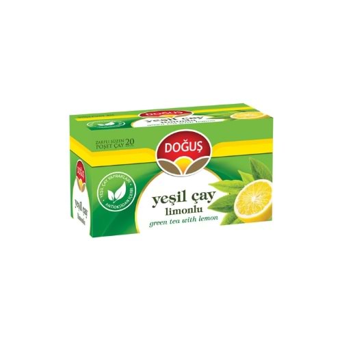 DOĞUŞ YEŞİL ÇAY LİMONLU 20 Lİ (KOLİ İÇİ 12 AD)