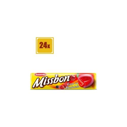 KENT MİSSBON VİŞNE AHUDUDU 43 GR(PAKET İÇİ 24 AD)