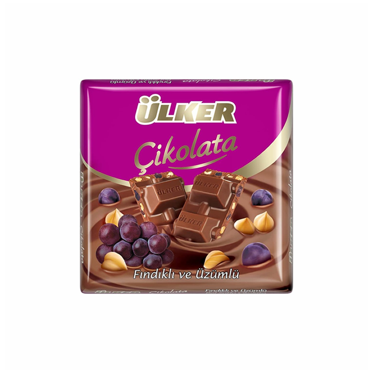 Ülker Fındıklı Üzümlü Bol Sütlü Çikolata 65 Gr