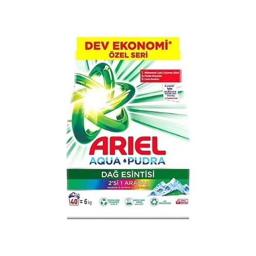 ARİEL MATİK 6 KG DAĞ ESİNTİSİ BEYAZ VE RENKLILER