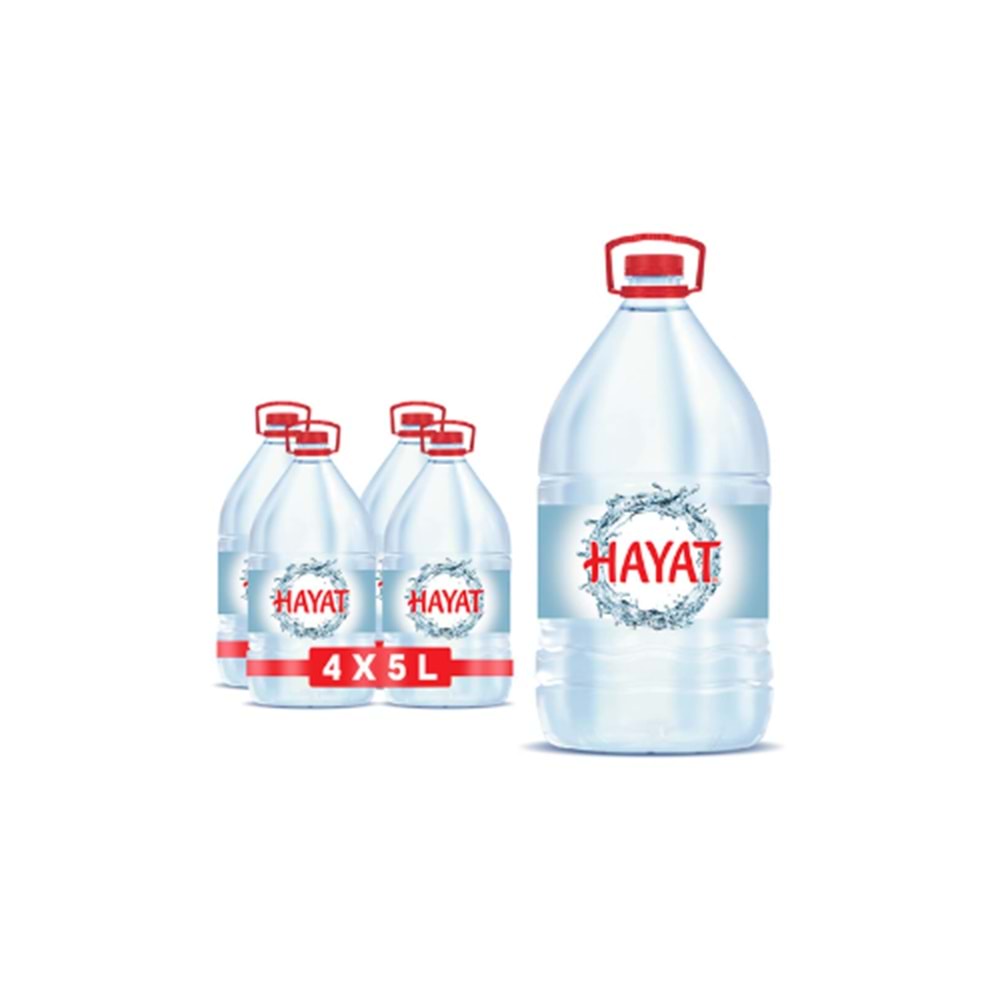 HAYAT SU 5 LT (KOLİ İÇİ 4 AD)