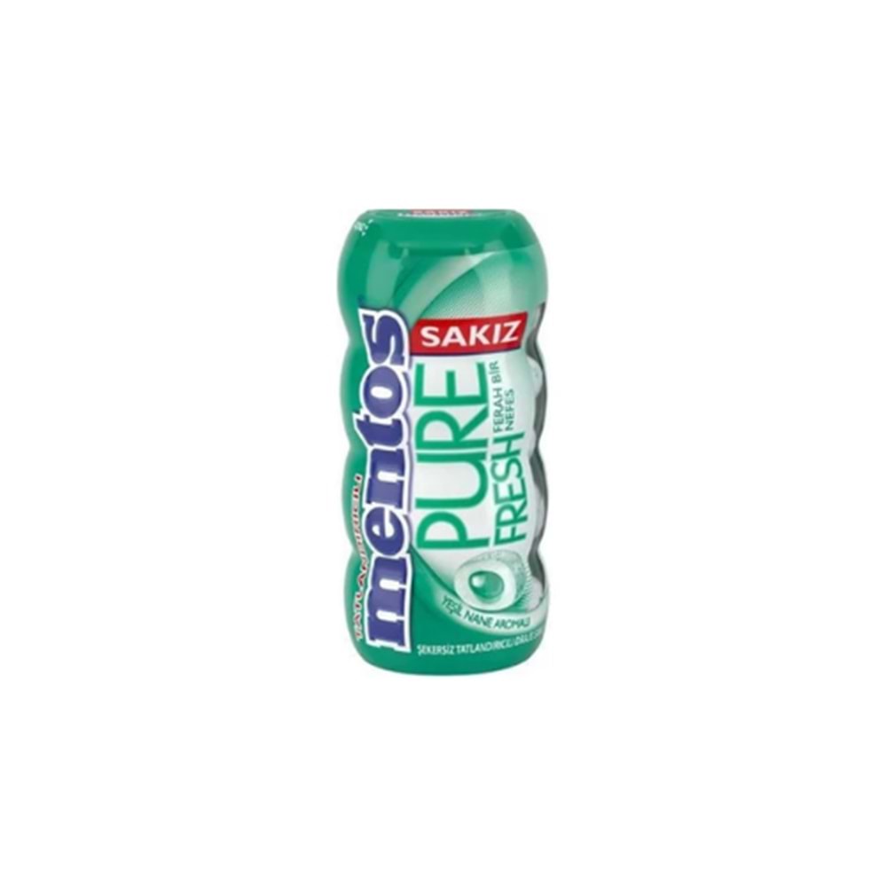 MENTOS PURE YEŞİL NANE 30GR(PAKET İÇİ 12)