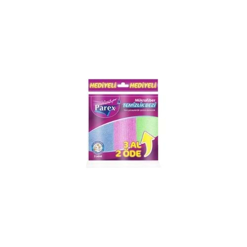 PAREX FİBER BEZİ 3 LÜ(KOLONYA HEDİYELİ) (PAKET İÇİ 12 AD)