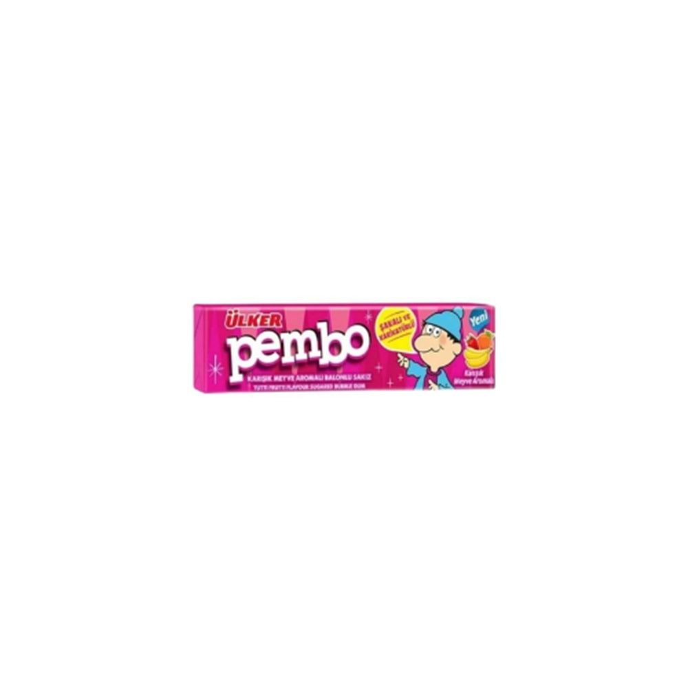 PEMBO TUTTI FRUTTI SAKIZ 22,5GR(KOLİ İÇİ 18)