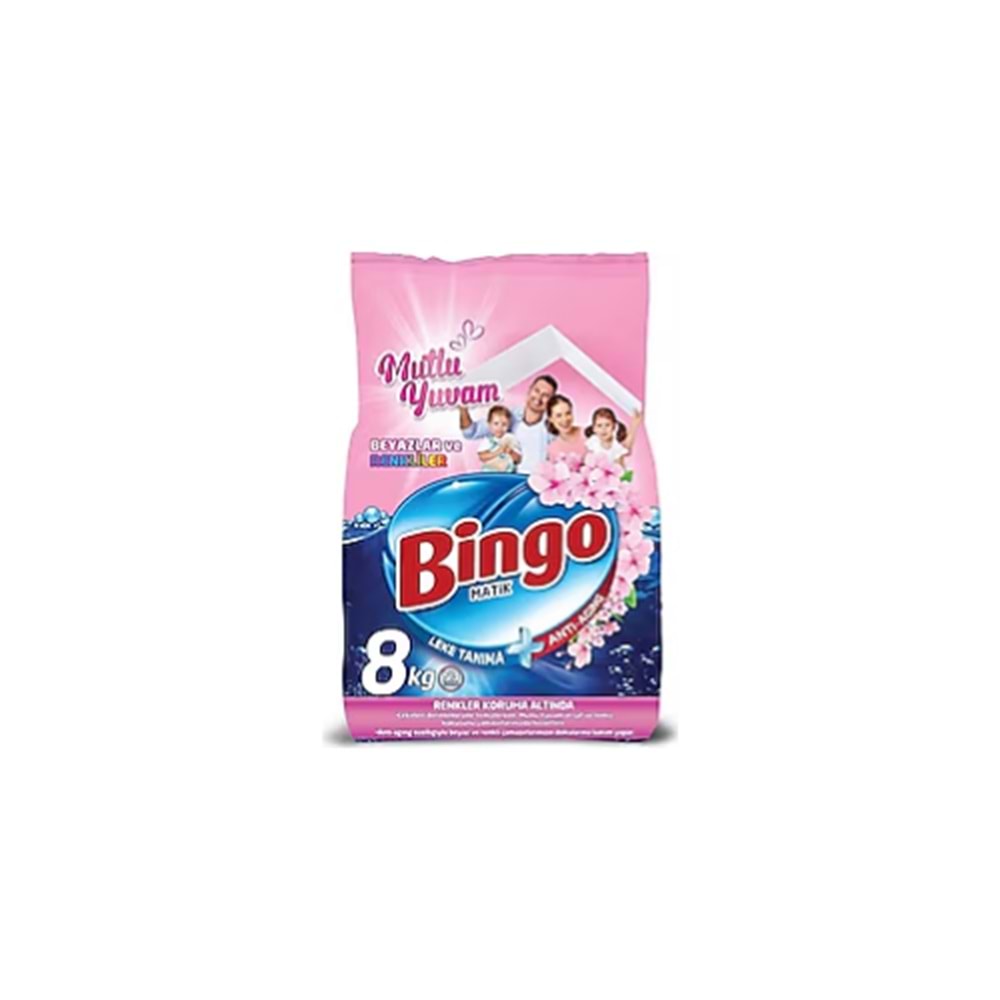 BİNGO MATİK 8 KG RENKLİ-BEYAZ