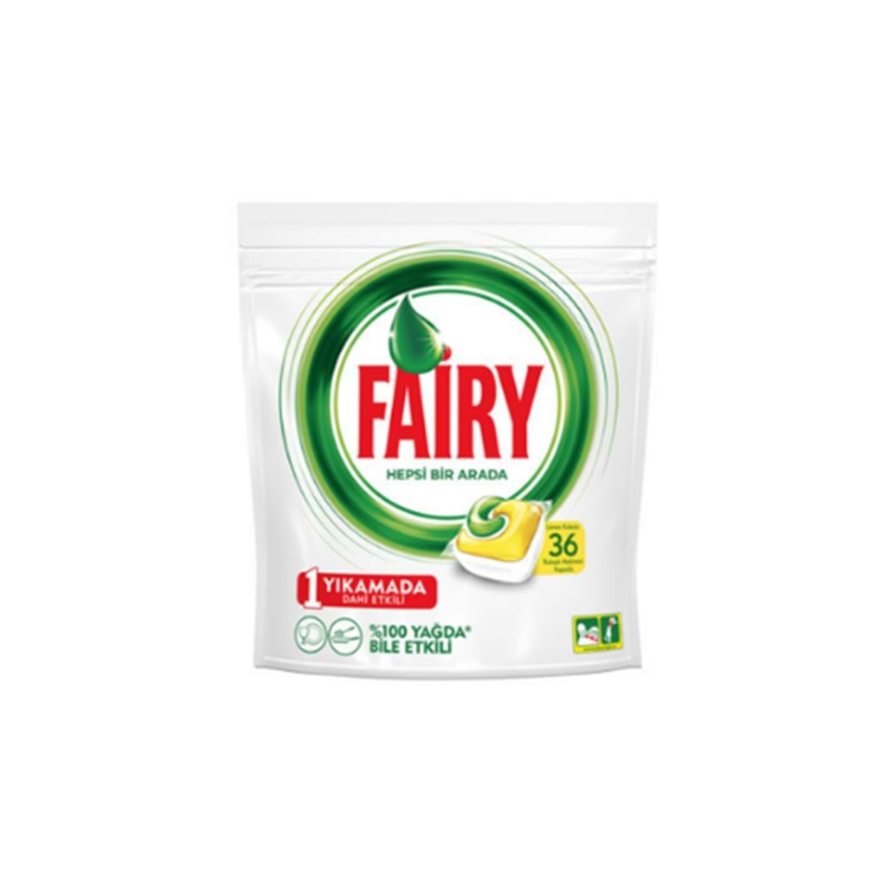 FAİRY TABLET HEPSİ BİR ARADA 36 AD(KOLİ İÇİ 5 AD)