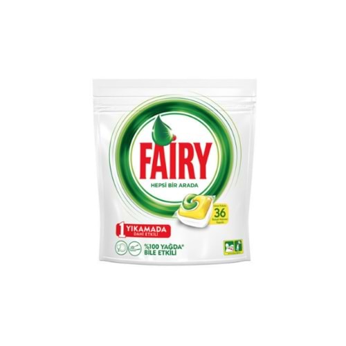 FAİRY TABLET HEPSİ BİR ARADA 36 AD(KOLİ İÇİ 5 AD)