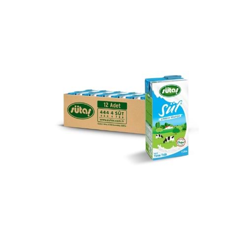 SÜTAŞ SÜT YARIM YAĞLI 1000 ML(KOLİ İÇİ 12 AD)