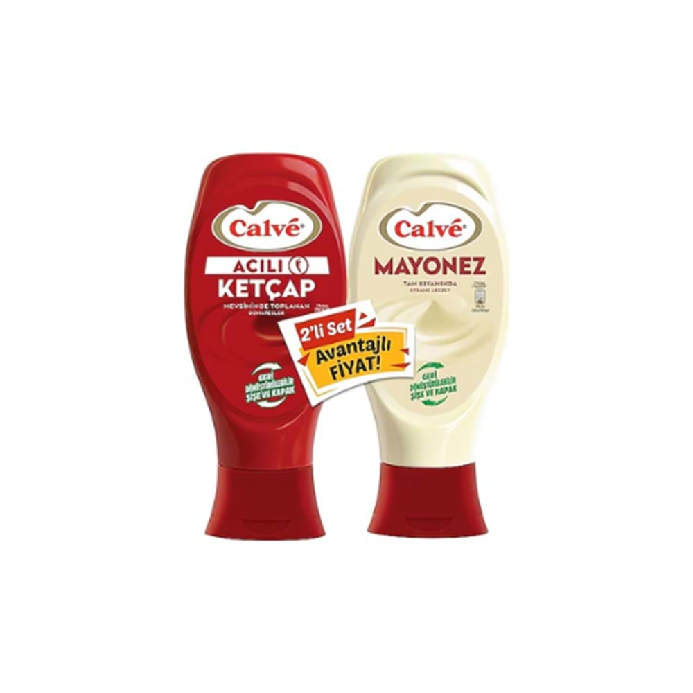 CALVE SET ACILI MAYONEZ 350 GR KETÇAP 400 GR (KOLİ İÇİ 8 AD)