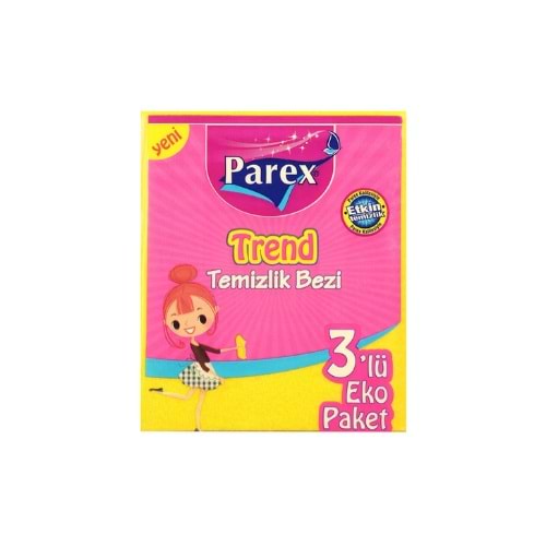 PAREX TEMİZLİK BEZİ 3 LÜ(PAKET İÇİ 12 AD)