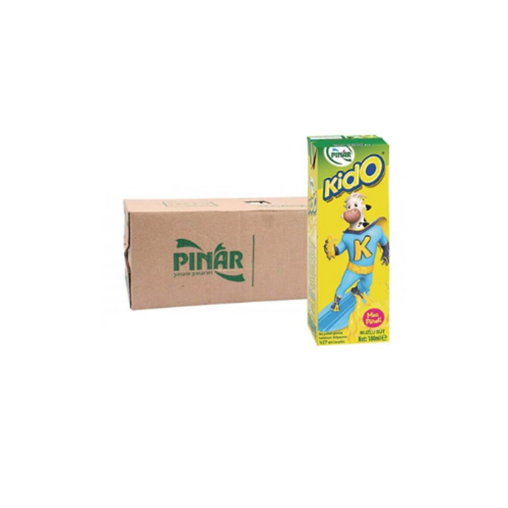 PINAR KİDO MUZLU SÜT 180 ML (KOLİ İÇİ 27 AD)