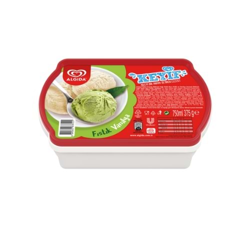 ALGİDA KEYİF FISTIK-VANİLYA 750 ML
