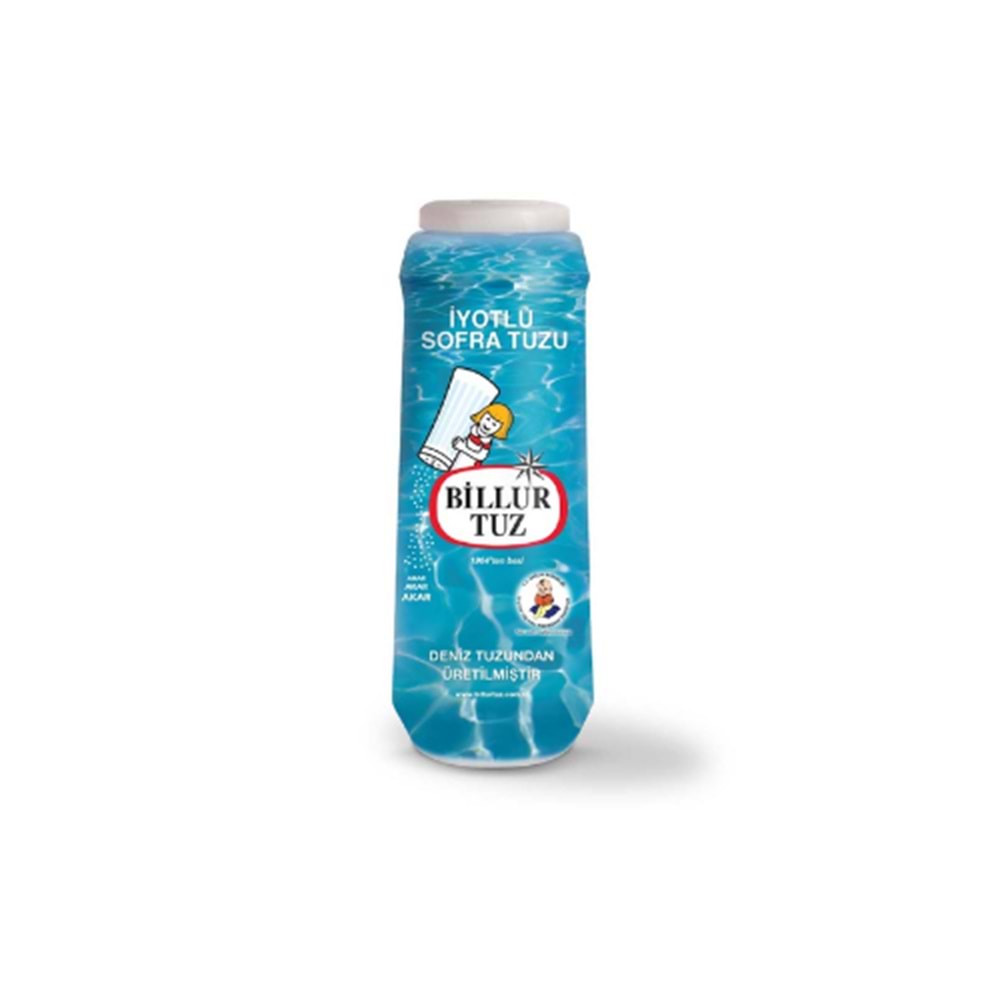 BİLLUR TUZ TUZLUKLU PVC 500 GR(KOLİ İÇİ 20 AD)