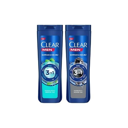 CLEAR MEN COOL SP 3IN 1 350ML (PAKET İÇİ 5 AD)