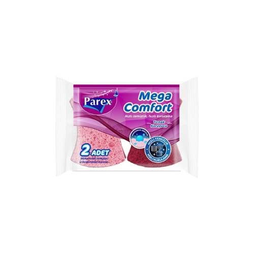PAREX MEGA COMFORT OLUKLU SÜNGER 2 Lİ(PAKET İÇİ 24 AD)