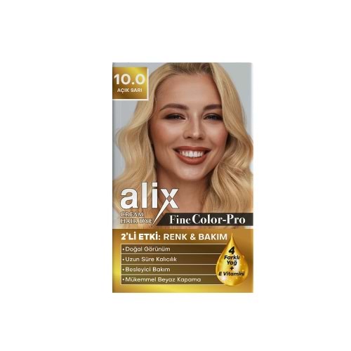 ALİX SAÇ BOYASI KİT NO 10.0