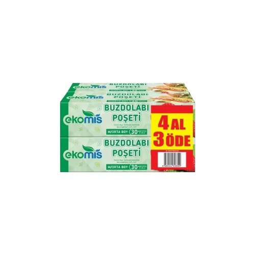 EKOMİS BUZ. POŞ. 4 AL 3 ÖDE BÜYÜK BOY-YENİ(KOLİ İÇİ 12 AD)