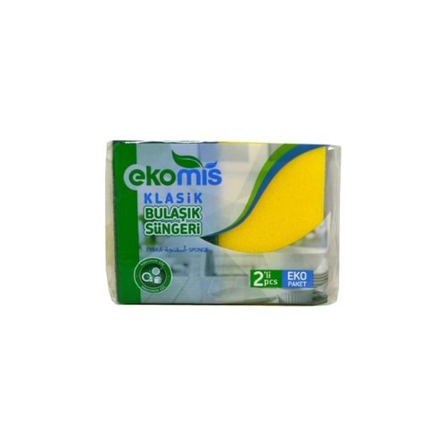 EKOMİS KLS.2 Lİ YEŞİL DÜZ SÜNGER(KOLİ İÇİ 24LÜ)