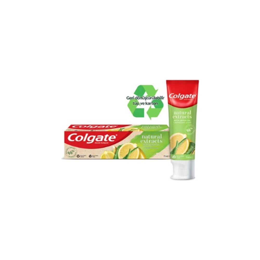 COLGATE DİŞ M.NATUREL EXTRACTS LİMON 75 ML(PAKET İÇİ 48 AD)