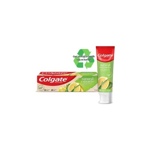 COLGATE DİŞ M.NATUREL EXTRACTS LİMON 75 ML(PAKET İÇİ 48 AD)