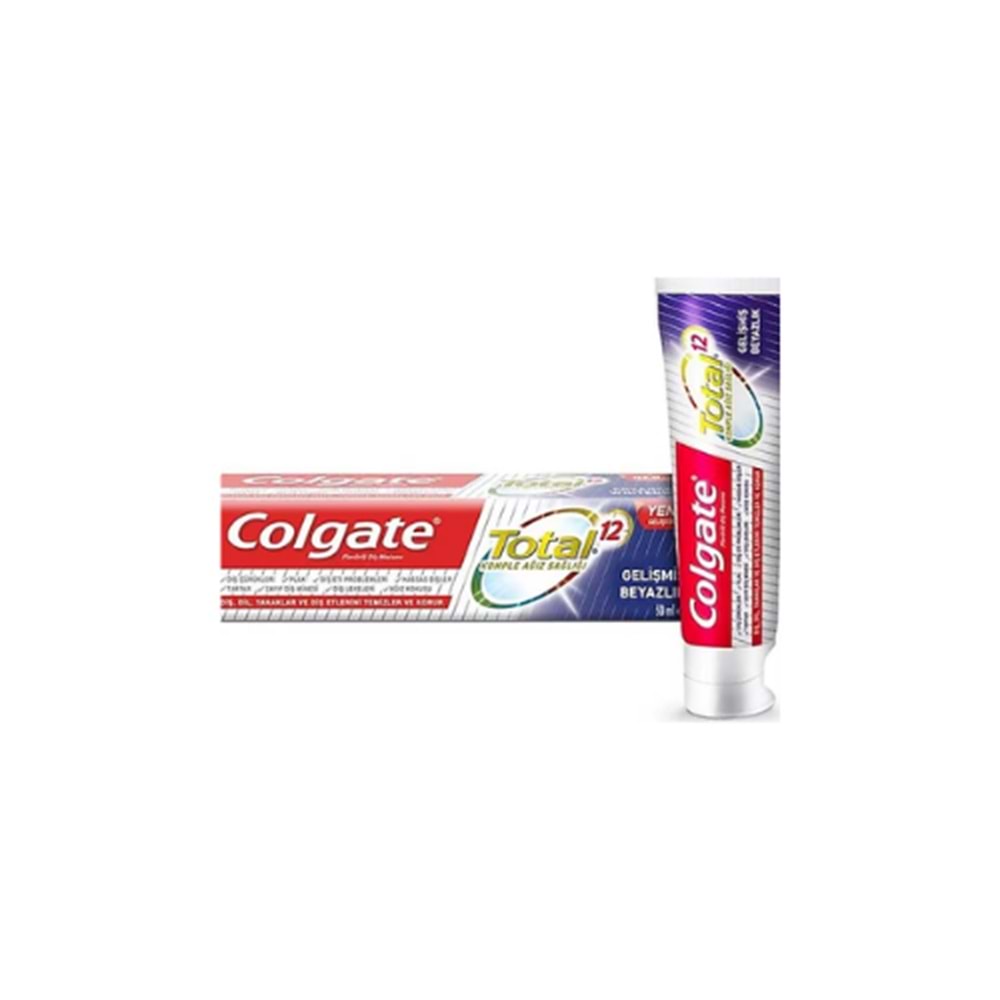 COLGATE DİŞ M.50ML TOTAL GELİŞMİŞ BEYAZLIK(KOLİ İÇİ 48 AD)