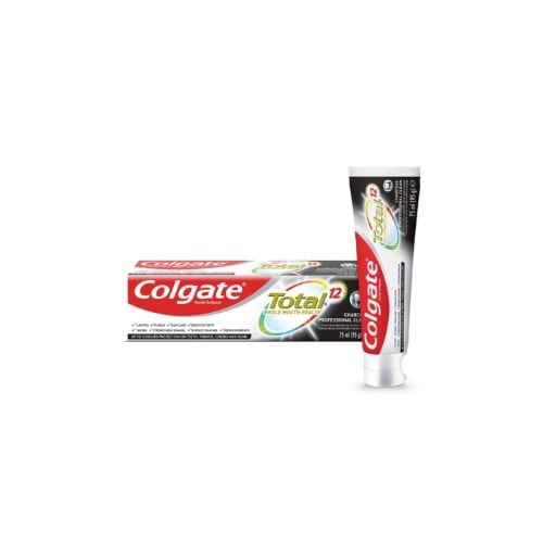 COLGATE DİŞ M.TOTAL TEM. AKTİF KÖMÜR 75 ML(PAKET İÇİ 12AD)