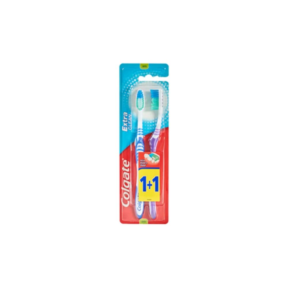 COLGATE DİŞ FIRÇ. 1+1 EXTRA CLEAN (PAKET İÇİ 12 AD)