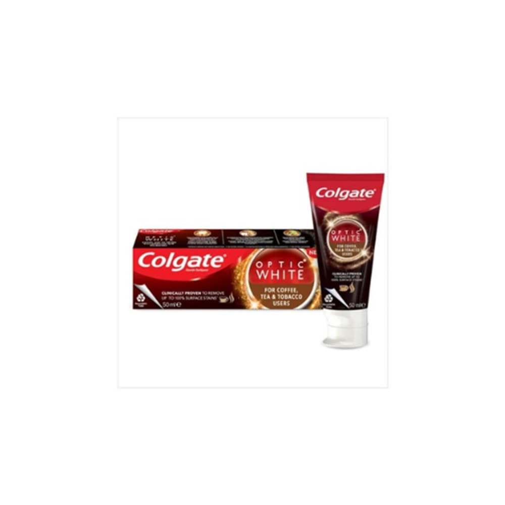 COLGATE DİŞ M.OPTIC WHITE 50ML ÇAY KAHVE TÜTÜN(KOLİ İÇİ 12)