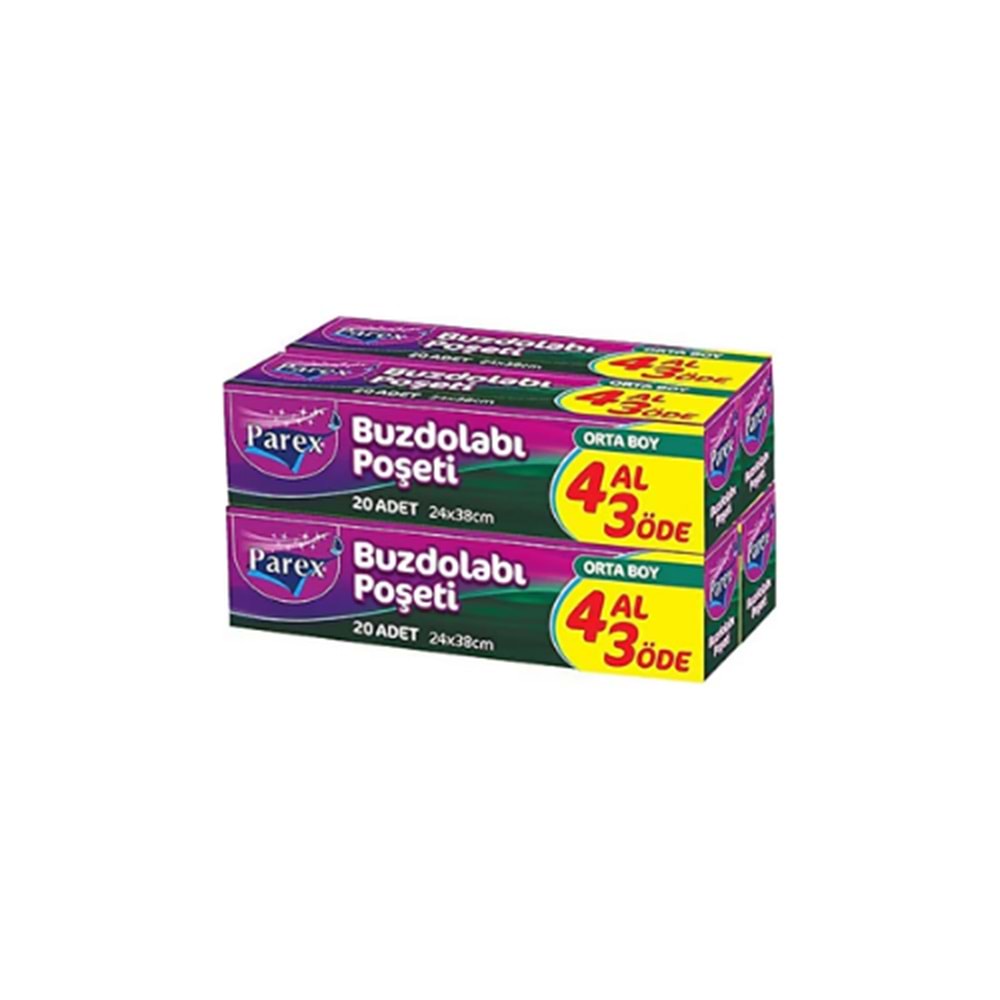 PAREX BUZD. POŞETİ ORTA BOY 4 AL 3 ÖDE(PAKET İÇİ 12 AD)
