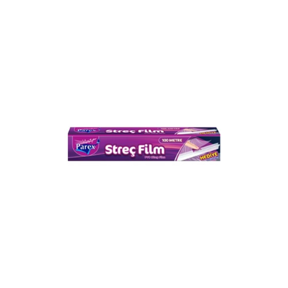 PAREX STREÇ FİLM 100 m KESME BIÇAĞI HEDİYELİ(PAKET İÇİ 12 AD)
