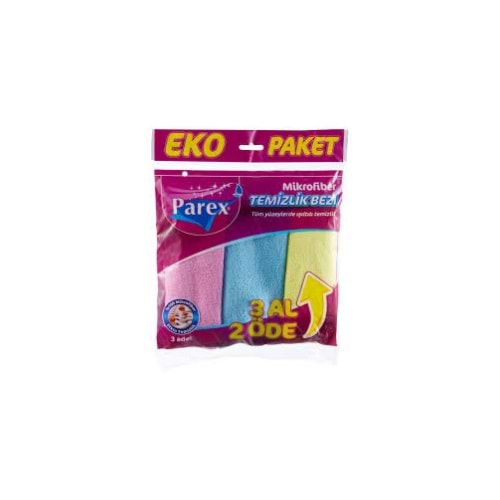 PAREX ECO 3 LÜ MİKROFİBER BEZ
