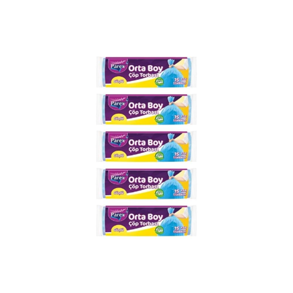 PAREX GÜÇLÜ ÇÖP TORBASI ORTA BOY (PAKET İÇİ 50 AD)