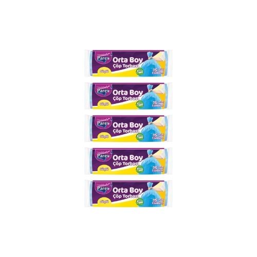 PAREX GÜÇLÜ ÇÖP TORBASI ORTA BOY (PAKET İÇİ 50 AD)