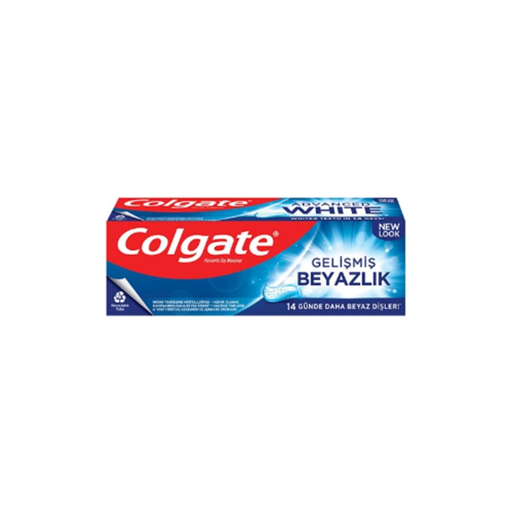 COLGATE DİŞ M.GELİŞMİŞ BEYAZLIK 50ML (KOLİ İÇİ 12 AD)