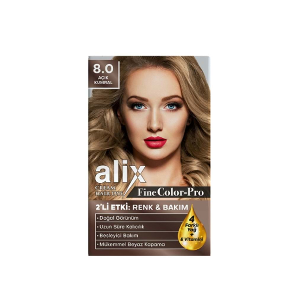 ALİX SAÇ BOYASI KİT NO 8.0
