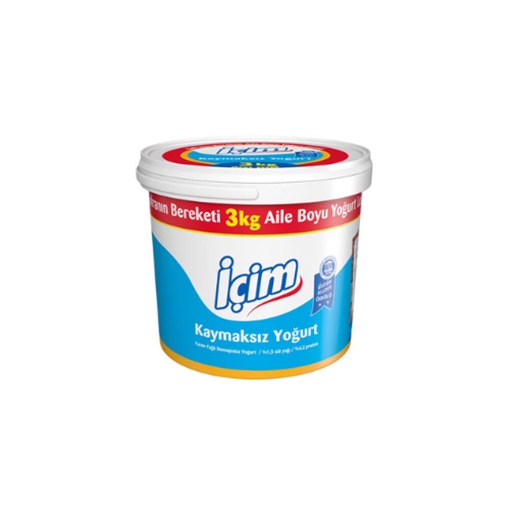 İÇİM YOĞURT TAM YAĞLI 3000 GR