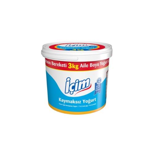 İÇİM YOĞURT TAM YAĞLI 3000 GR