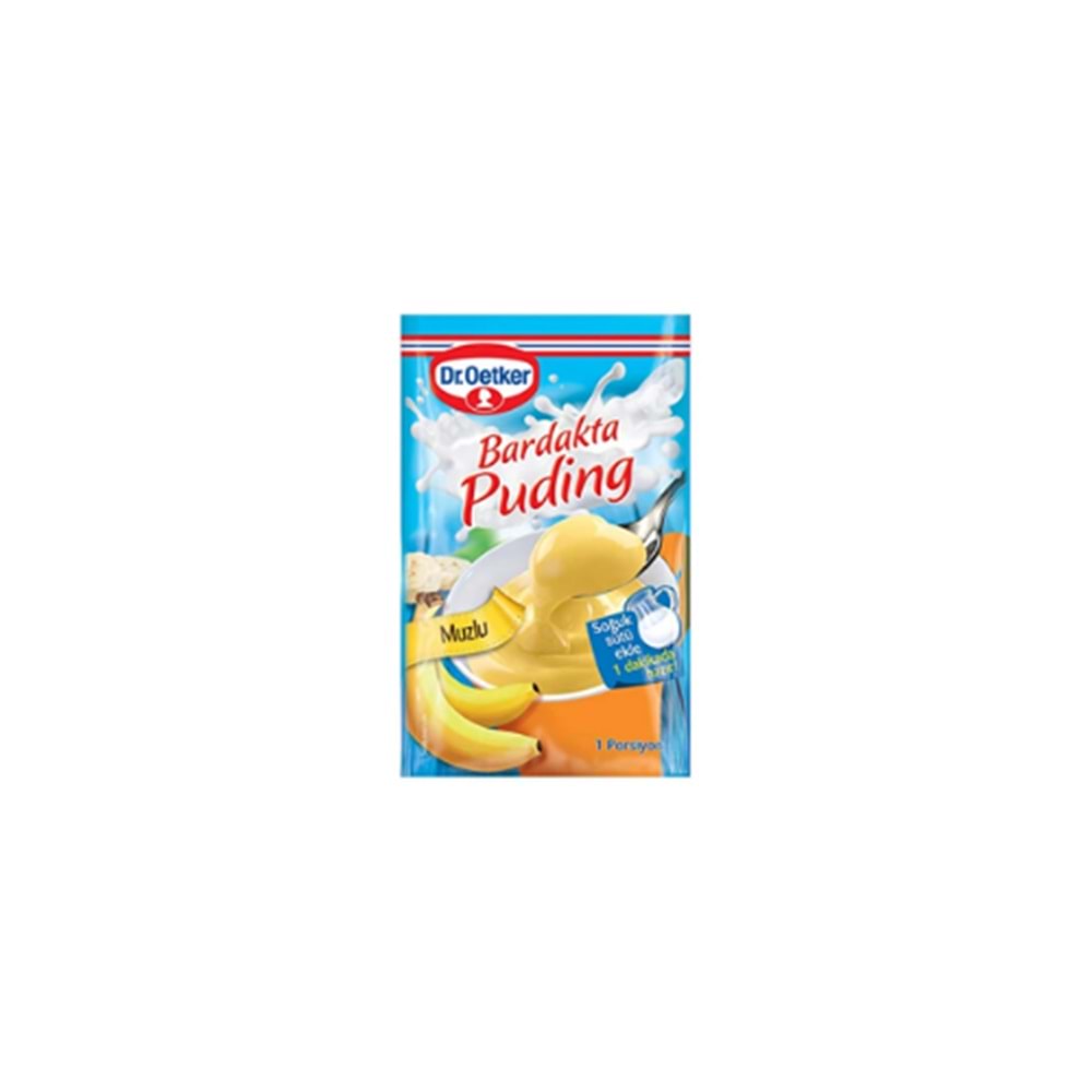 DR.OETKER BARDAKTA PUDİNG 35GR MUZLU(KOLİ İÇİ 12)