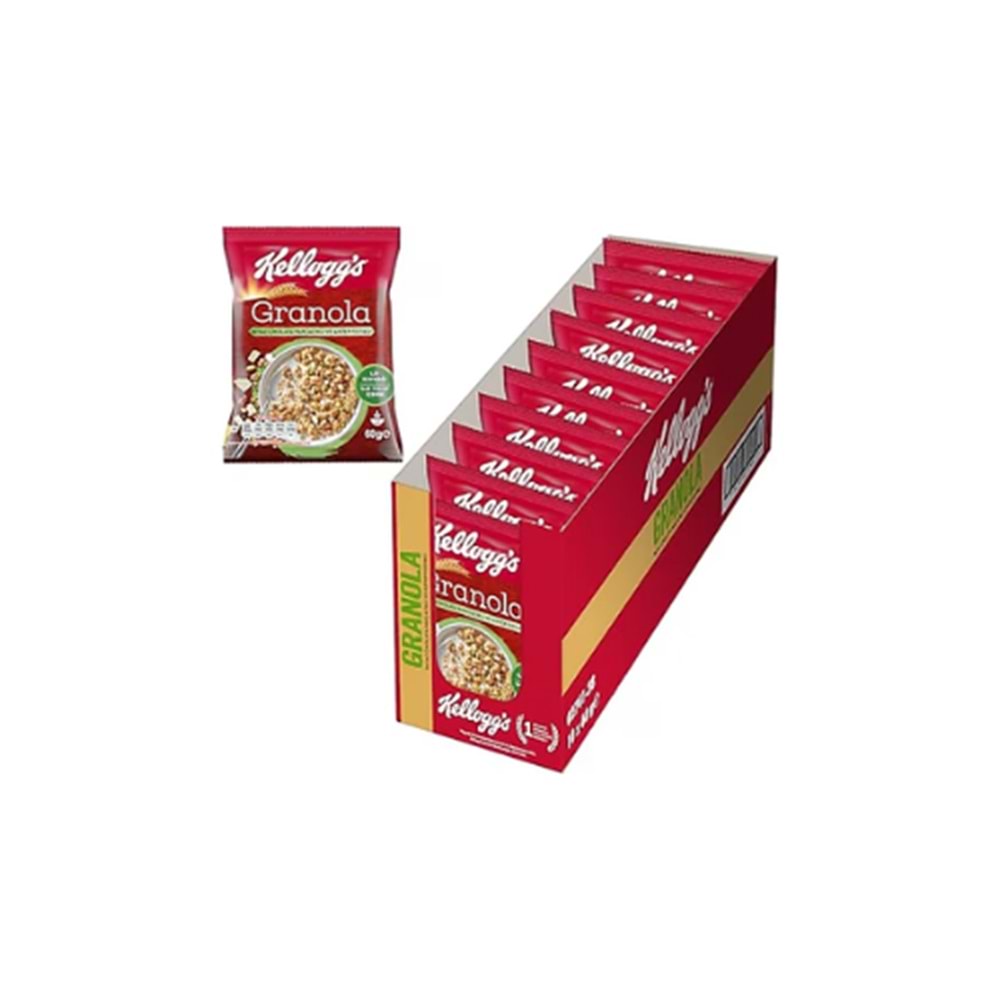 KELLOGS GRANOLA BEYAZ ÇİK.A.FIST. 60GR(KOLİ İÇİ 10 AD)