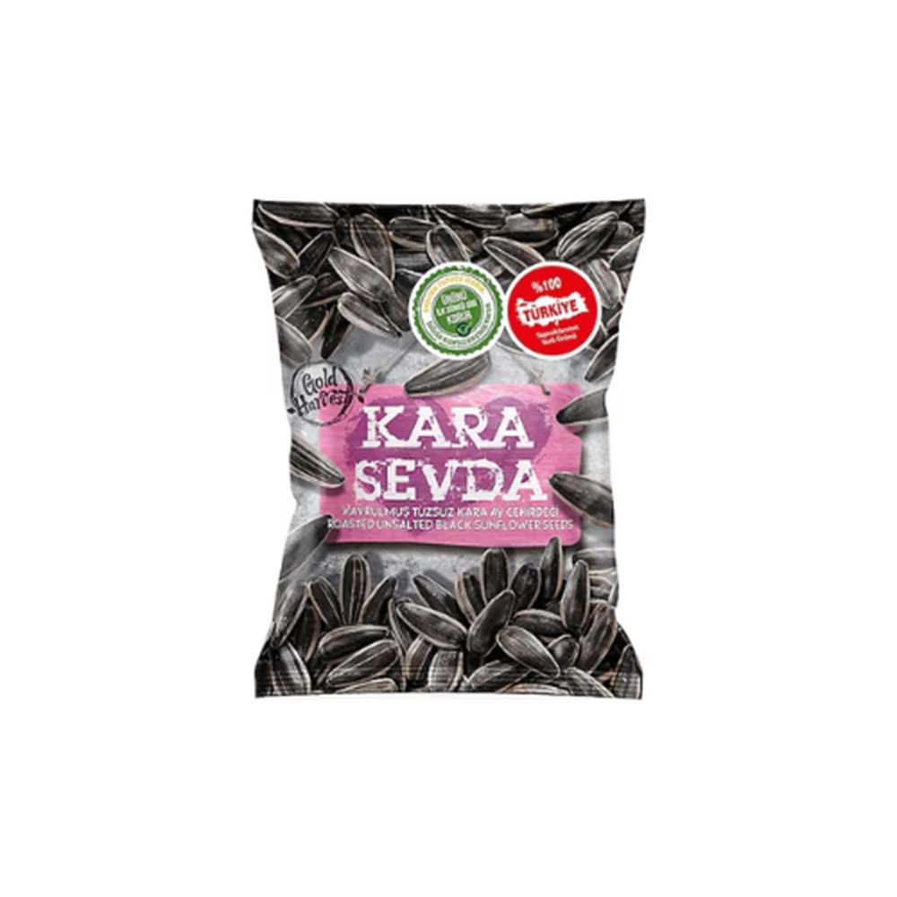 KARA SEVDA TUZSUZ SİYAH AY ÇEKİRDEĞİ 125GR(KOLİ İÇİ 20)